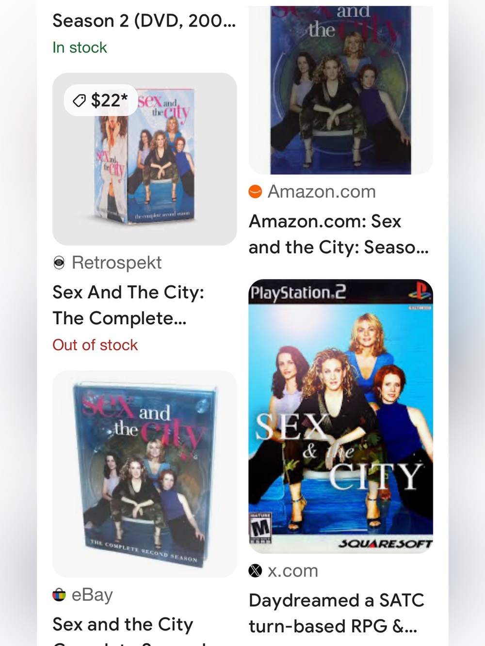 #2910**Sex and the City: The Complete Second Season - DVD - Picture 16 of 16